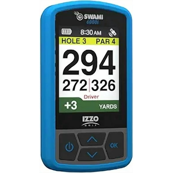 IZZO Golf Swami 6000i Handheld Golf GPS Water-Resistant Color Display & Scorekeeper, Yellow