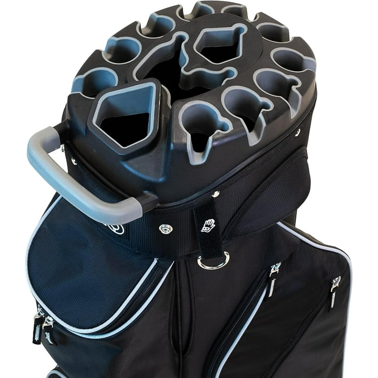 IZZO Golf Vault Cart Bag - 14-Way Quiet Club Lock Top Divider