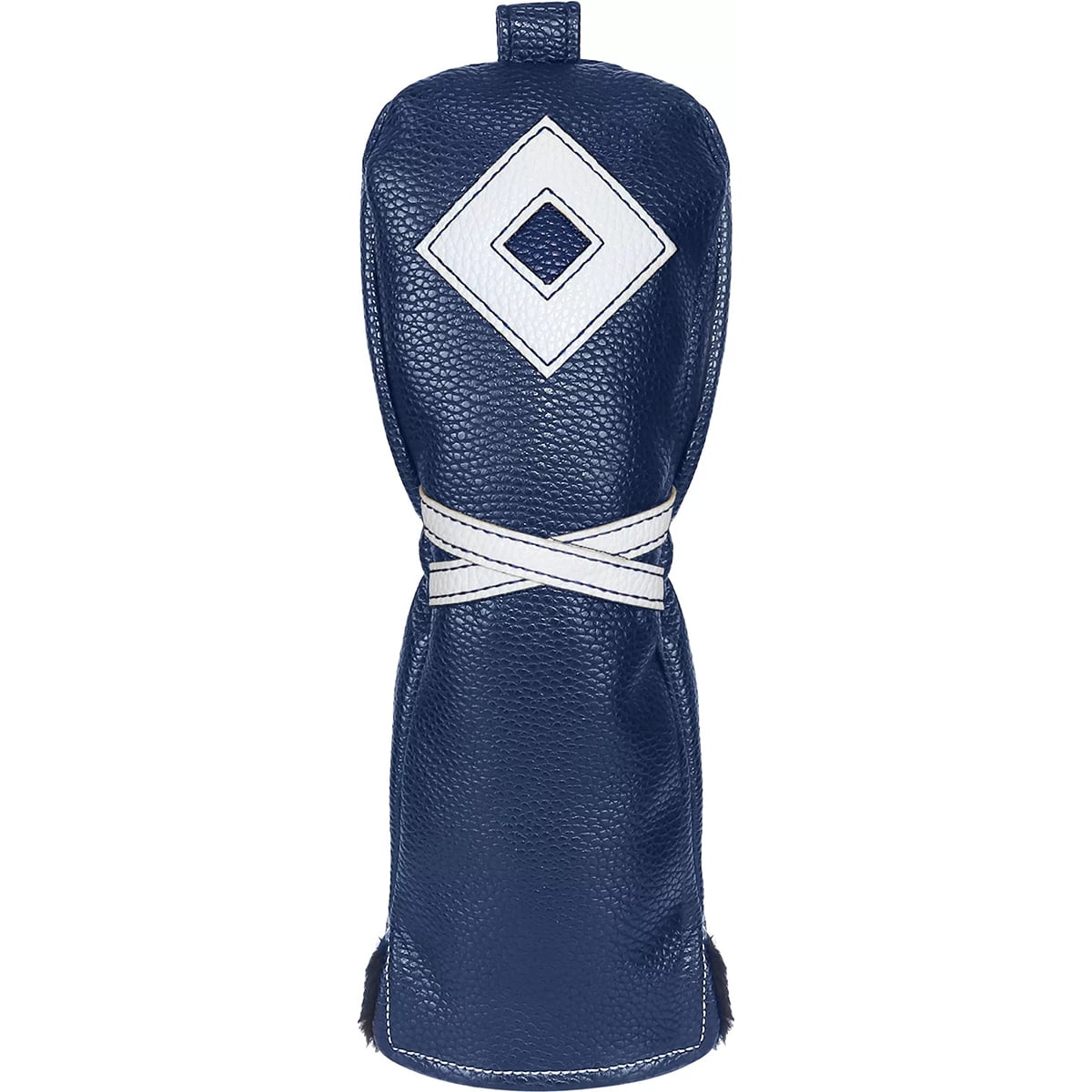 IZZO Premium Leather Golf Club Headcover - Hybrid - Navy