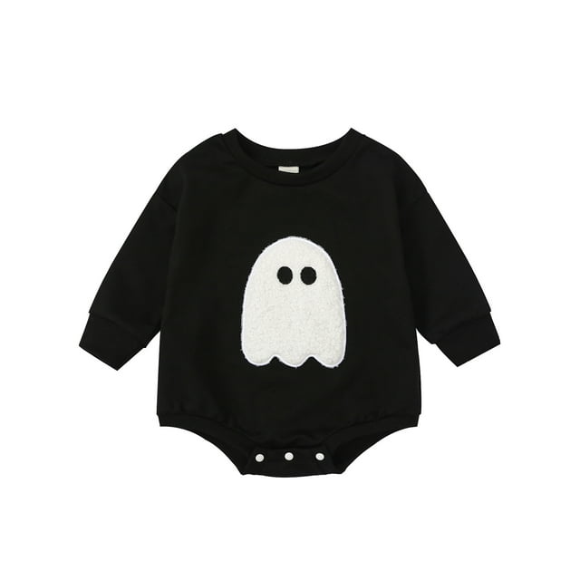 IZhansean Infant Baby Girl Boy Halloween Sweatshirt Romper Ghost Print