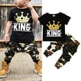 thumbnail image 1 of IZhansean Newborn Toddler Kids Baby Boys Tops T-shirt Camo Pants 2Pcs Outfits Set Clothes Black 2-3 Years, 1 of 6
