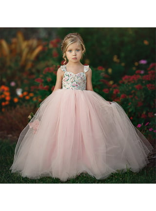 White Girls Dress 2-12year old Kids Dress for Party Wedding flower girl  Dress Sequins Children’s Pageant Gown Baby Girls Dress