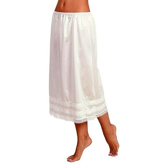 IZhansean Women's Lingerie Anti-Static Half Slip Snip Skirt Beige L