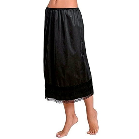 IZhansean Women's Lingerie Anti-Static Half Slip Snip Skirt Black XL