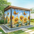 thumbnail image 1 of Summer Sunflower Flowers Outdoor Curtains for Patio, Butterfly Plant Oil Painting Waterproof Outside Curtains Privacy Blackout Curtain for Porch Pergola Cabana, 1 Panel 54W x 108L Inch, 1 of 9