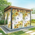 thumbnail image 1 of Sunflower Butterfly Outdoor Curtains for Patio, Summer Yellow Flower Waterproof Outside Curtains Privacy Blackout Curtain for Porch Pergola Cabana, 2 Panel 54W x 95L Inch, 1 of 9