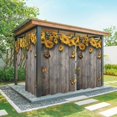 thumbnail image 1 of Summer Sunflower Outdoor Curtains for Patio, Country Style Floral Wood Grain Waterproof Outside Curtains Privacy Blackout Curtain for Porch Pergola Cabana, 2 Panel 54W x 84L Inch, 1 of 9
