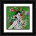 thumbnail image 1 of Iafrate, Sandra 12x12 Black Ornate Wood Framed with Double Matting Museum Art Print Titled - Lady Florals I, 1 of 4