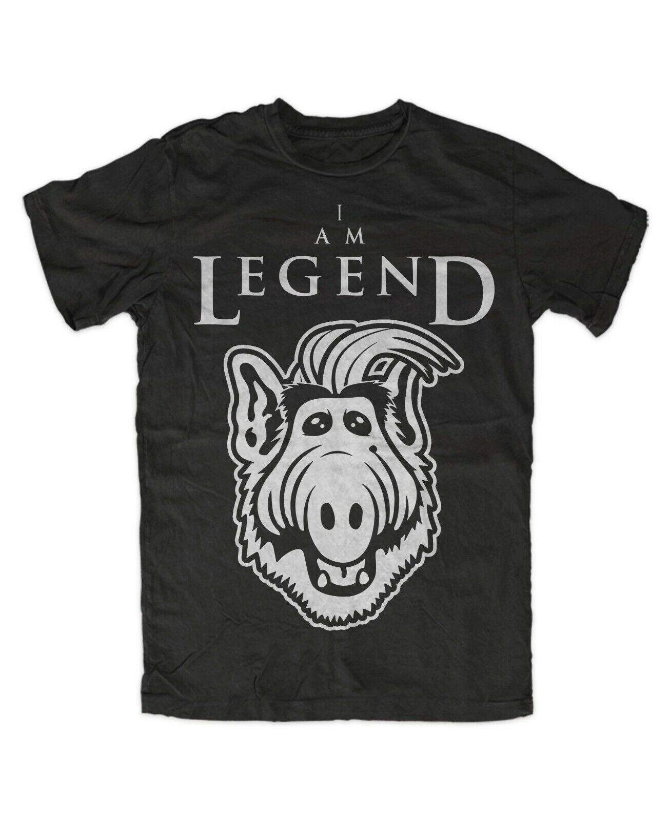 Iam Legend Alf T-Shirt Schwarz Melmac Lecker Katze Ufo Kult Serie ...