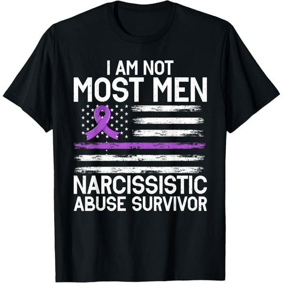 Iam Not Most Men Narcissistic Abuse Survivor American Flag T-Shirt