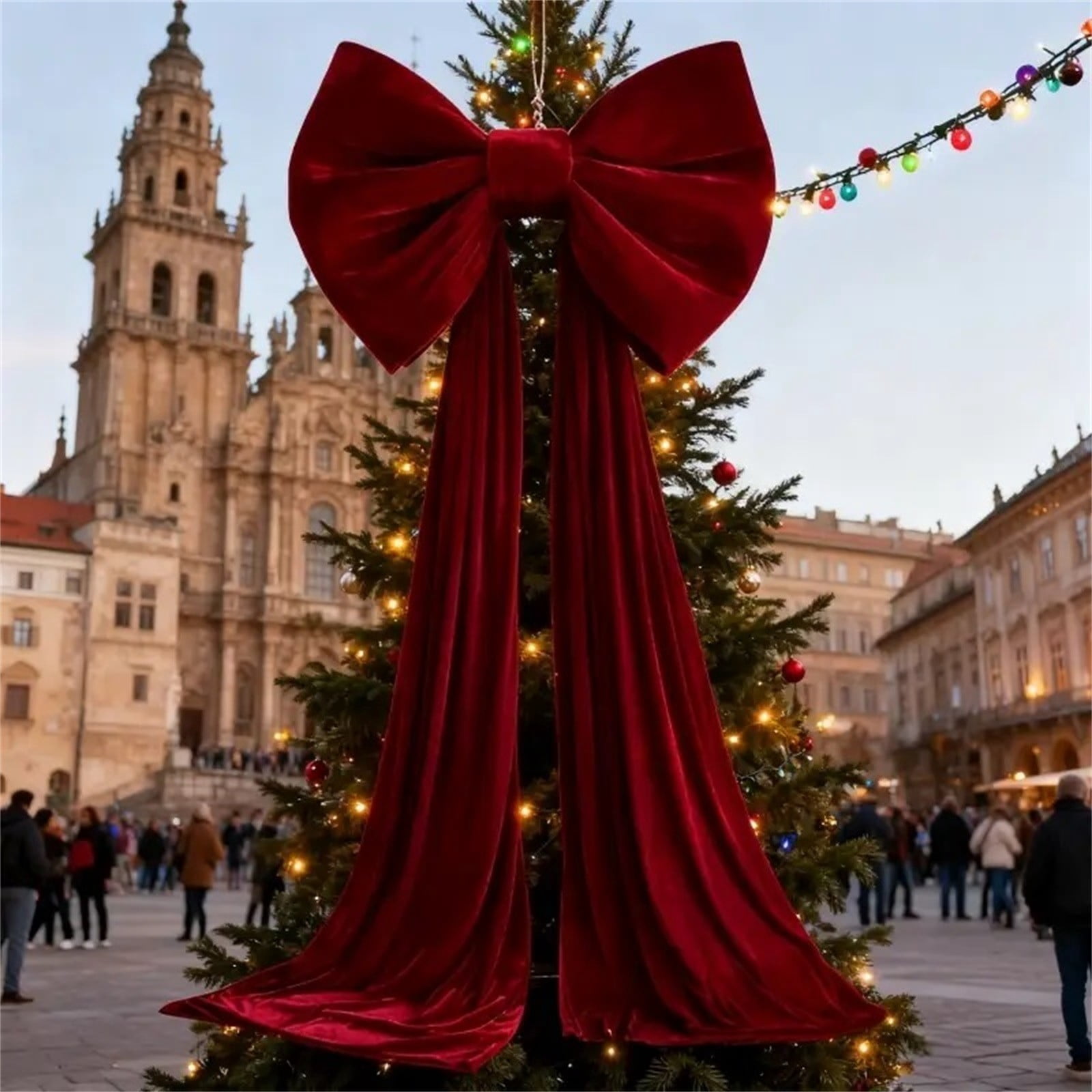 Iamnij 31 X 150 Inches Christmas Extra Large Velvet Bows,Christmas Tree ...
