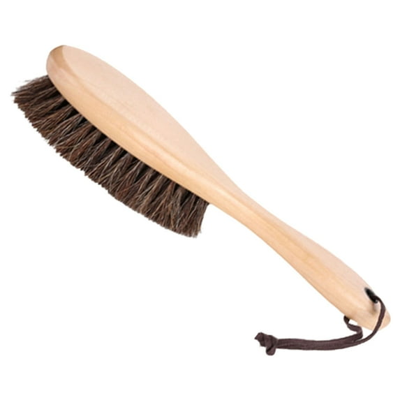 Iamnij Wood Clothes Brush -Lint Brush,Sheet and Carpet Cleaning Brush,Lint Remover,Boar Bristle Lint Brush for Suits,Cashmere,Wool,Velvet,Suede and Pet Hair,Khaki