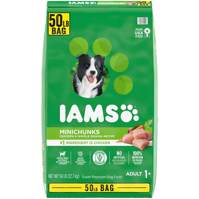 Iams Adult ProActive Health Minichunks Chicken Dry Dog Food 50