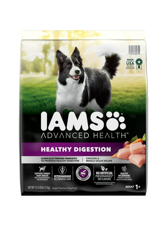 Iams Advanced Health Healthy Digestion With Real Chicken Dry Dog Food Adult, 13.5 Lb. Bag
