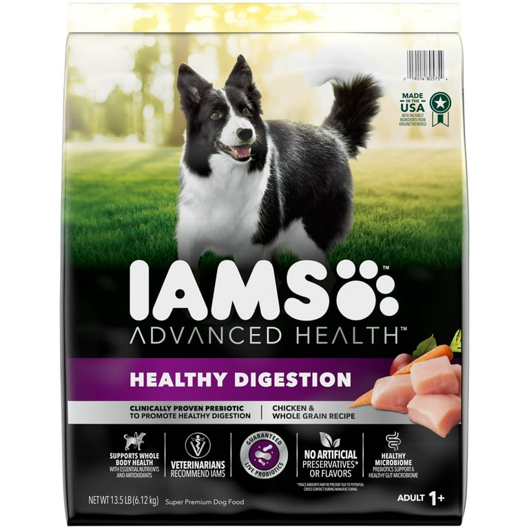 Iams Advanced Health Healthy Digestion With Real Chicken Dry Dog Food Adult 13.5 Lb Bag