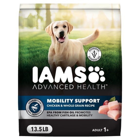IAMS Advanced Health Mobility Support, Dry Dog Food, Chicken & Whole Grain, Dry Recipe, 13.5 lb. Bag