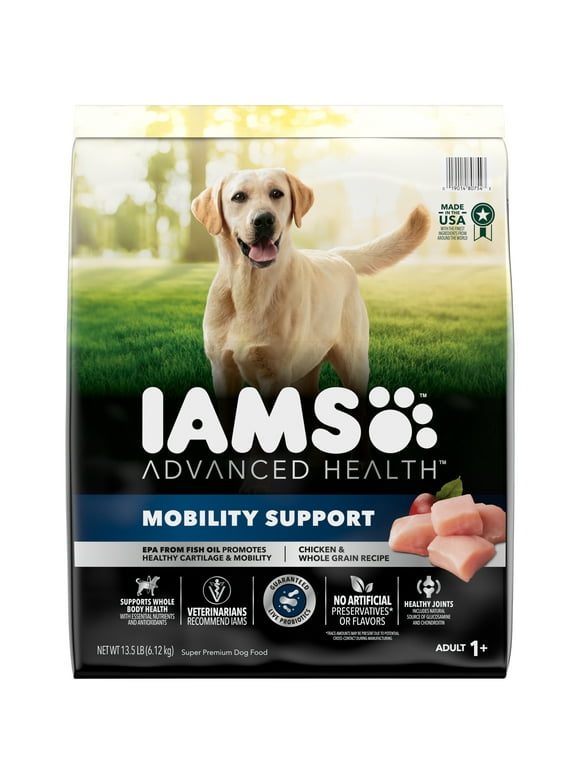 Iams Advanced Health Mobility Support Chicken & Whole Grain Recipe Adult Dry Dog Food, 13.5 lb. Bag