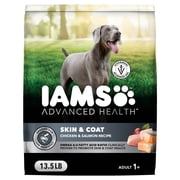 IAMS Advanced Health Skin & Coat Adult Dog Food Dry Chicken & Salmon Recipe, 13.5 lb