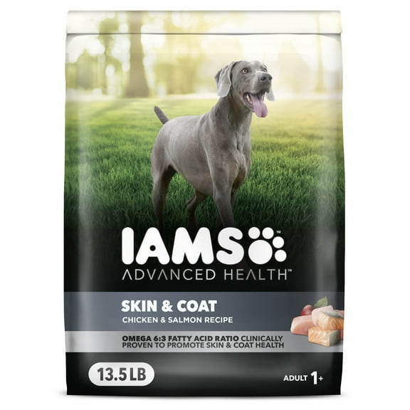 Iams Advanced Health Skin & Coat Chicken And Salmon Recipe Adult Dry Dog Food, 13.5 Lb Bag