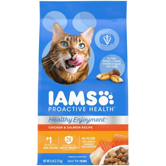 Iams Healthy Enjoyment Chicken & Salmon Recipe Dry Cat Food, 6 Lb Bag