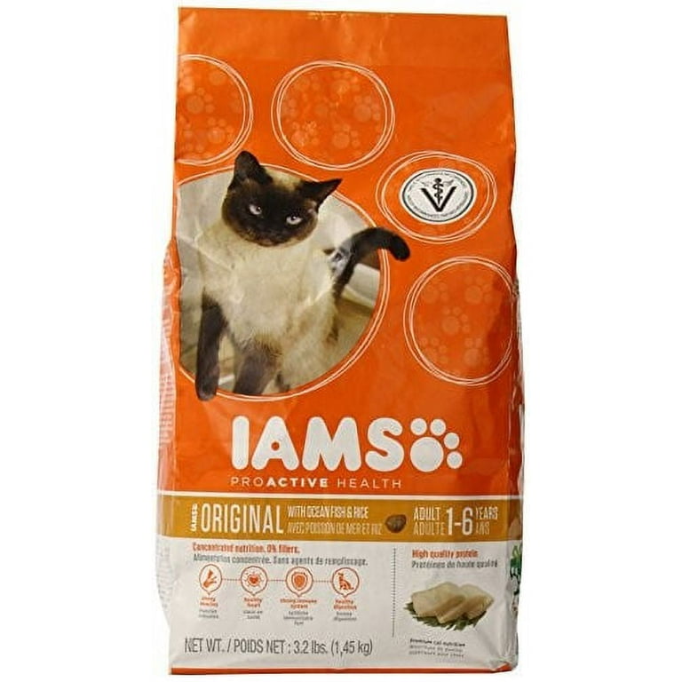 Iams ProActive Health Original Ocean Fish Rice Dry Cat Food 3.2 Lb