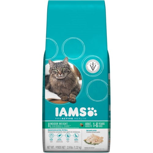 Iams Proactive Health Adult Indoor Weight &Amp; Hairball Care Dry Cat Food, 2.9 Lb