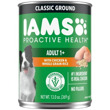 Iams Proactive Health Adult Soft Wet Dog Food Paté With Chicken & Whole Grain Rice, 13 Oz Can