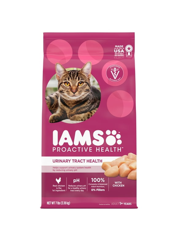 Iams Proactive Health Adult Urinary Tract Health Dry Cat Food With Chicken, 7 Lb. Bag