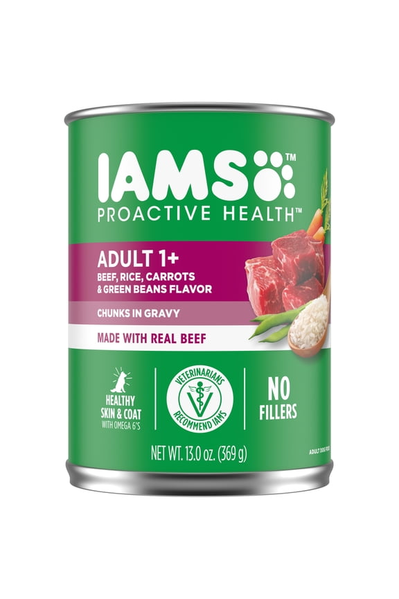 Proactive Health Beef, Rice, Carrots, And Green Beans Gravy Wet Dog Food, 13 Oz Can