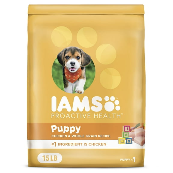 Iams Proactive Health Chicken And Whole Grain Recipe Dry Dog Food For Puppies, 15 Lb Bag
