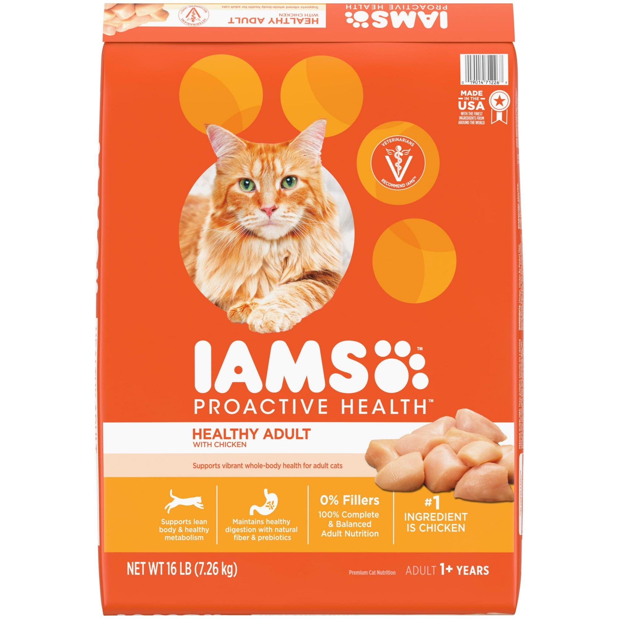 Iams Chicken Flavor Dry Cat Food, 16 Lb