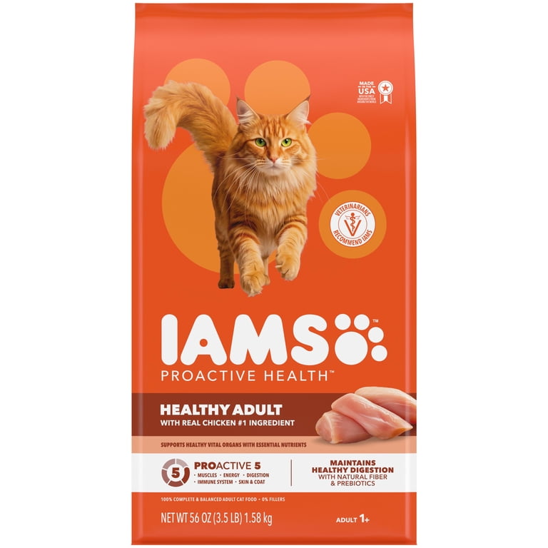 IAMS, Dry Cat Food, 3.5 Lb Bag, Chicken, Nourishing & Wholesome