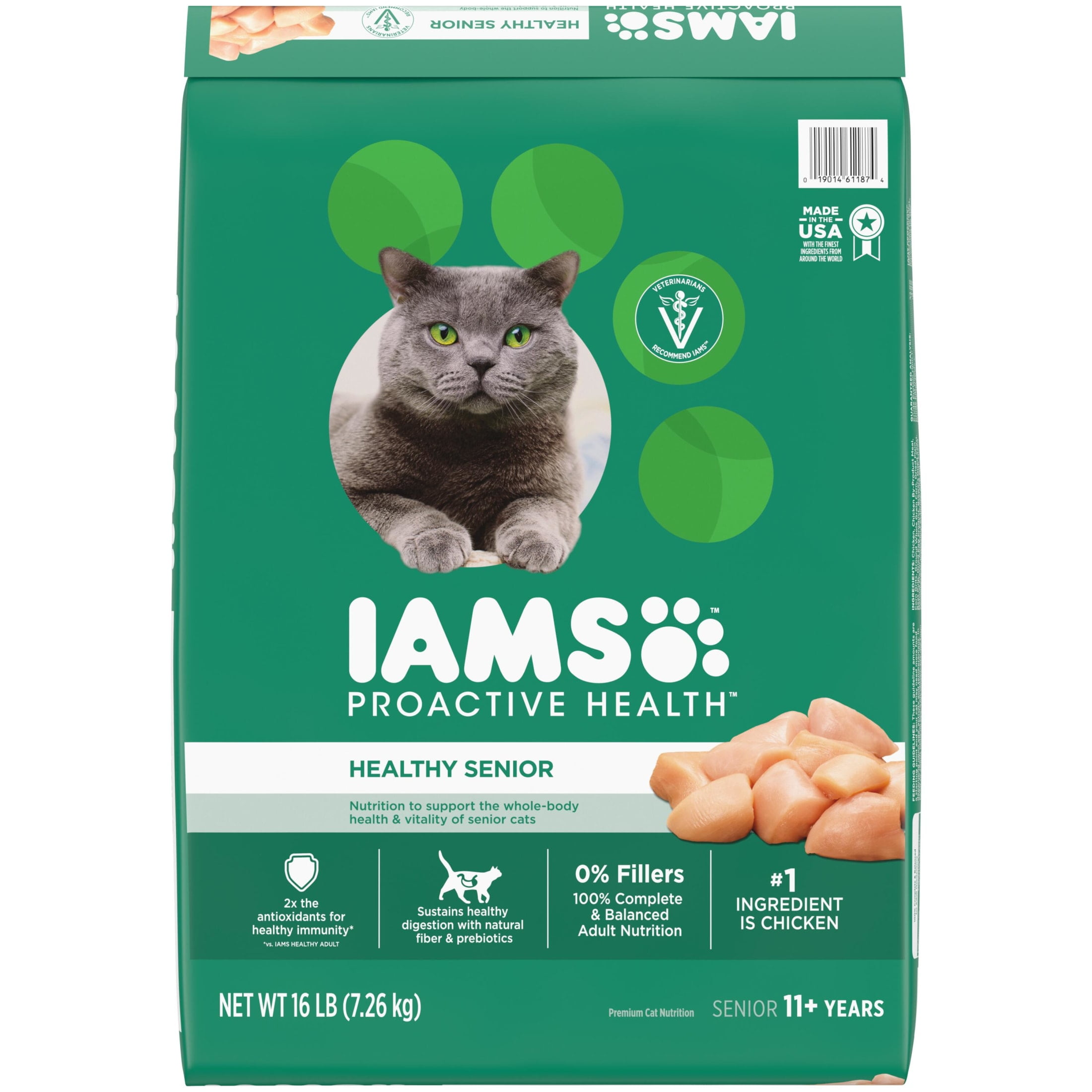 iams proactive health healthy senior chicken dry cat food