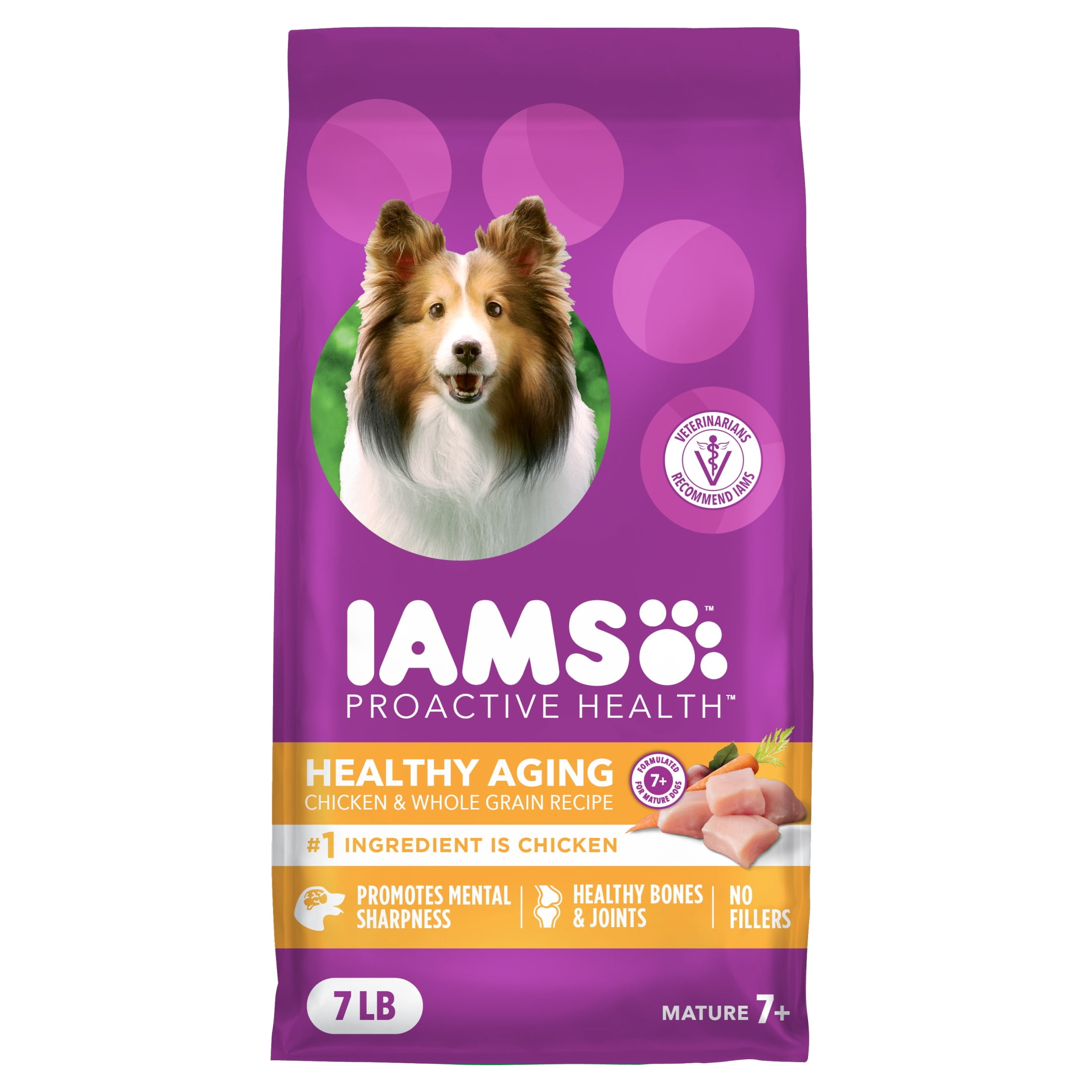 IAMS Proactive Health Adult Dry Dog Food, Large Breed Senior Dog Food, 7 lb. Bag