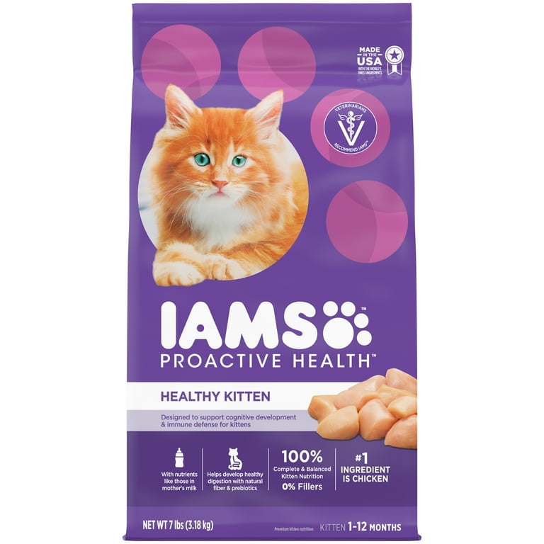 Iams Proactive Health Healthy Kitten Dry Cat Food With Chicken 7 Lb. Bag