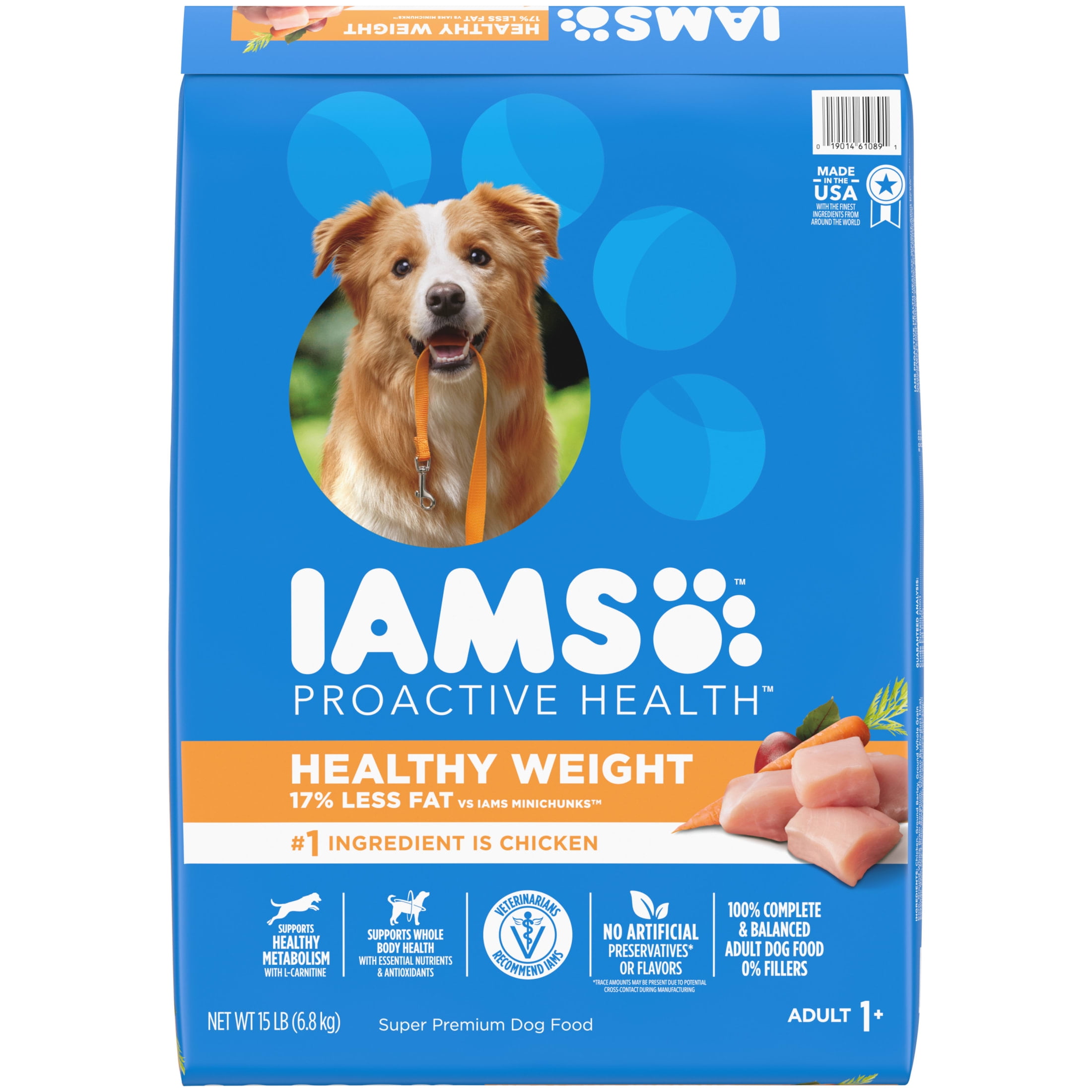 Walmart daily deals:  Iams Proactive Health Chicken Flavor Dry Dog Food Healthy Weight, 15 Lb Bag