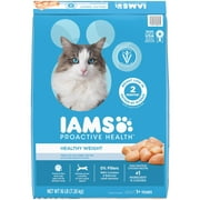 Iams Proactive Health Healthy Weight Chicken Flavor Adult Dry Cat Food, 16 Lb Bag