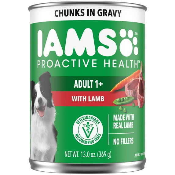 Iams Proactive Health Lamb Chunks In Gravy Wet Dog Food, 13 Oz Can