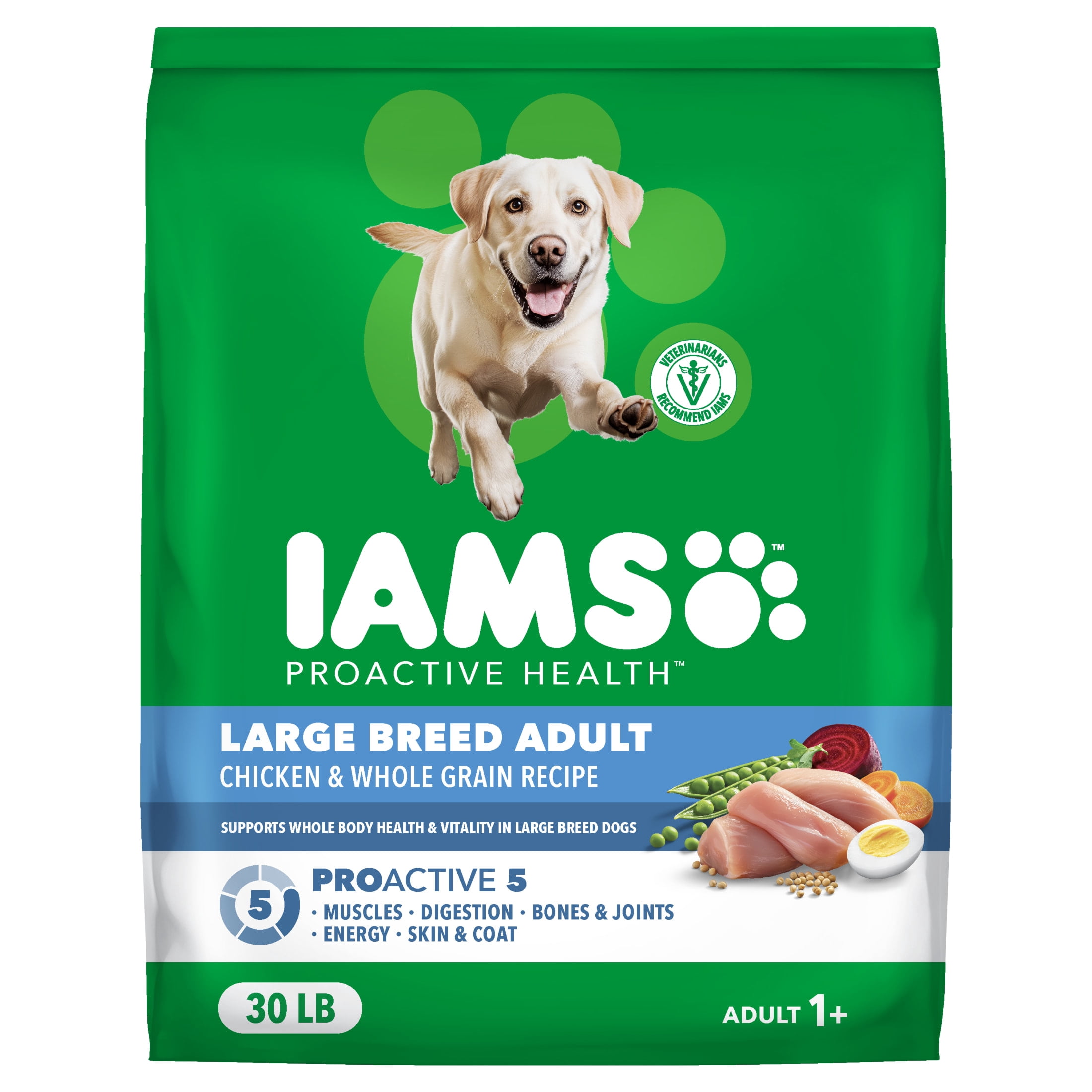 IAMS Proactive Health Large Breed Dry Dog Food, Premium Adult Dog Food, 30 lb. Bag