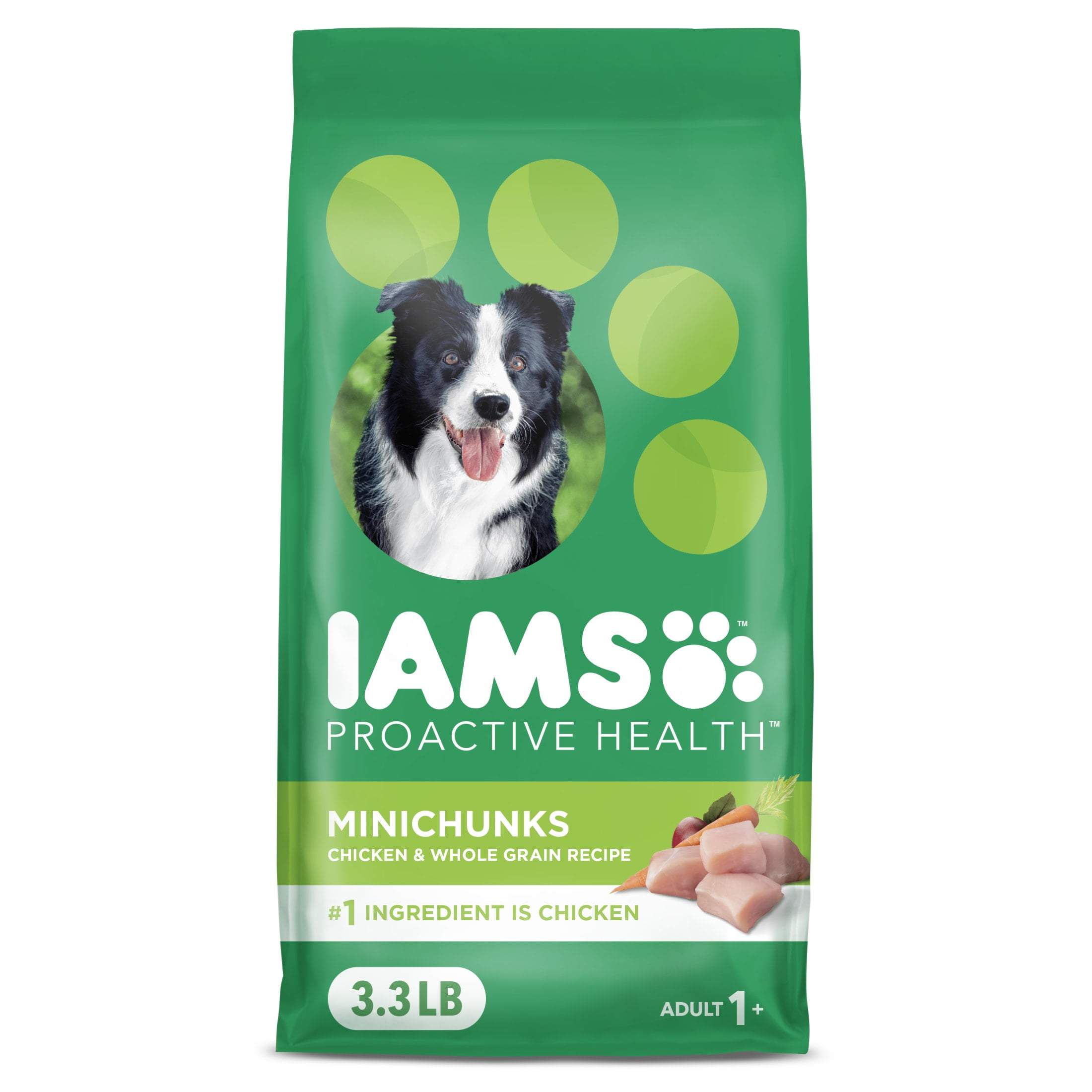 Iams Proactive Health Minichunks Dry Dog Food With Real Chicken And Whole Grains, 3.3 Lb. Bag