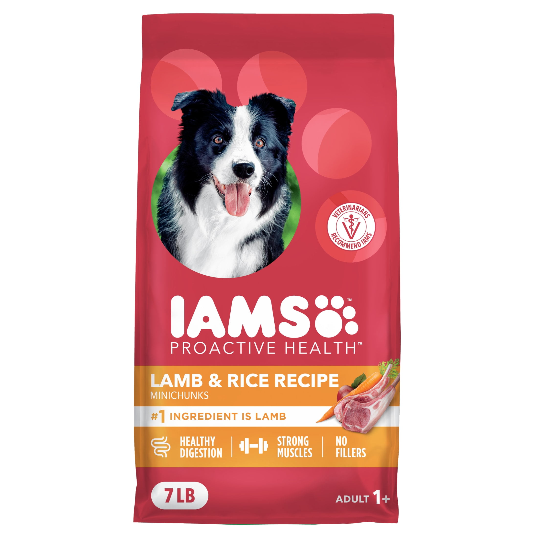 Iams Proactive Health Minichunks Dry Dog Food with Real Lamb & Rice, 7 lb. Bag