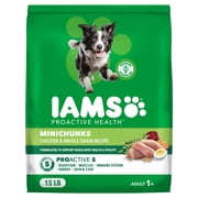 IAMS Proactive Health Minichunks Premium Dry Dog Food, Adult Dog Food Dry Recipe, 15 lb. Bag