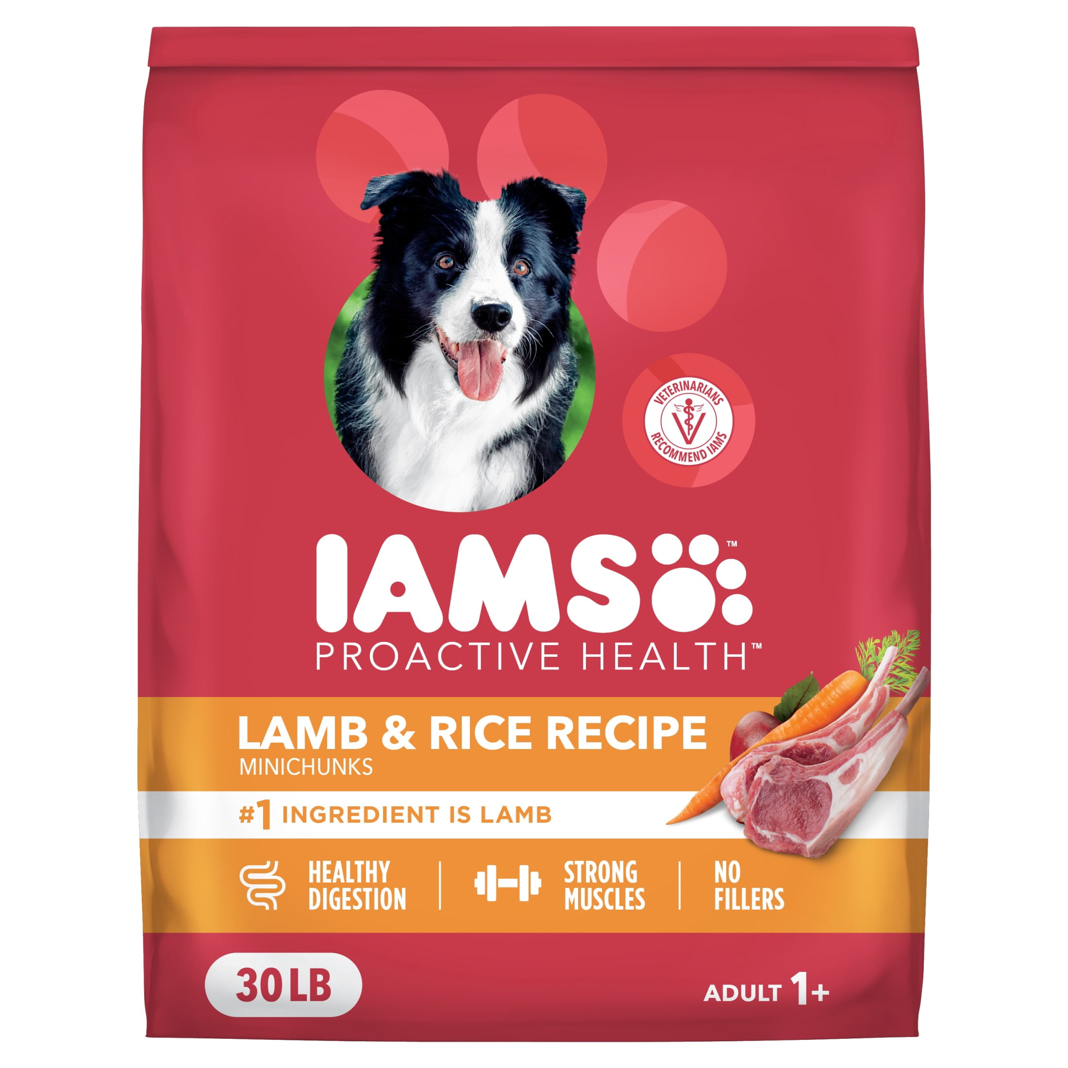 IAMS, Dry Dog Food, 30 Lb Minichunks Lamb Rice, Healthy Nutrition ...