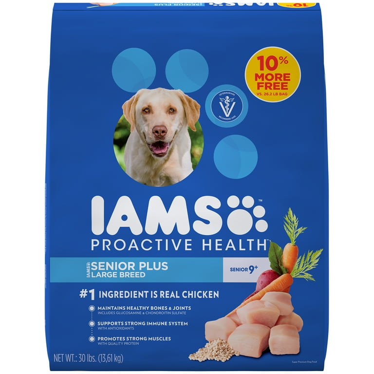 Iams proactive health senior plus sale large breed