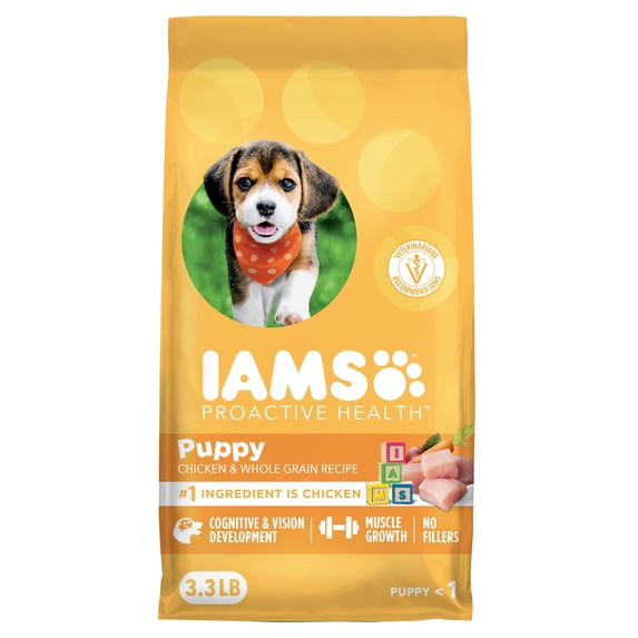 Iams Proactive Health Smart Puppy Dry Dog Food with Real Chicken, 3.3 lb Bag