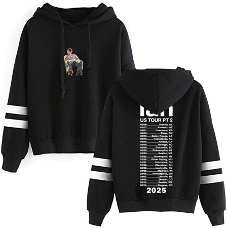 Ian 2025 Tour Dates Pullovers Hoodies Pocketless Parallel Bars Sleeve Streetwear Sweatshirts
