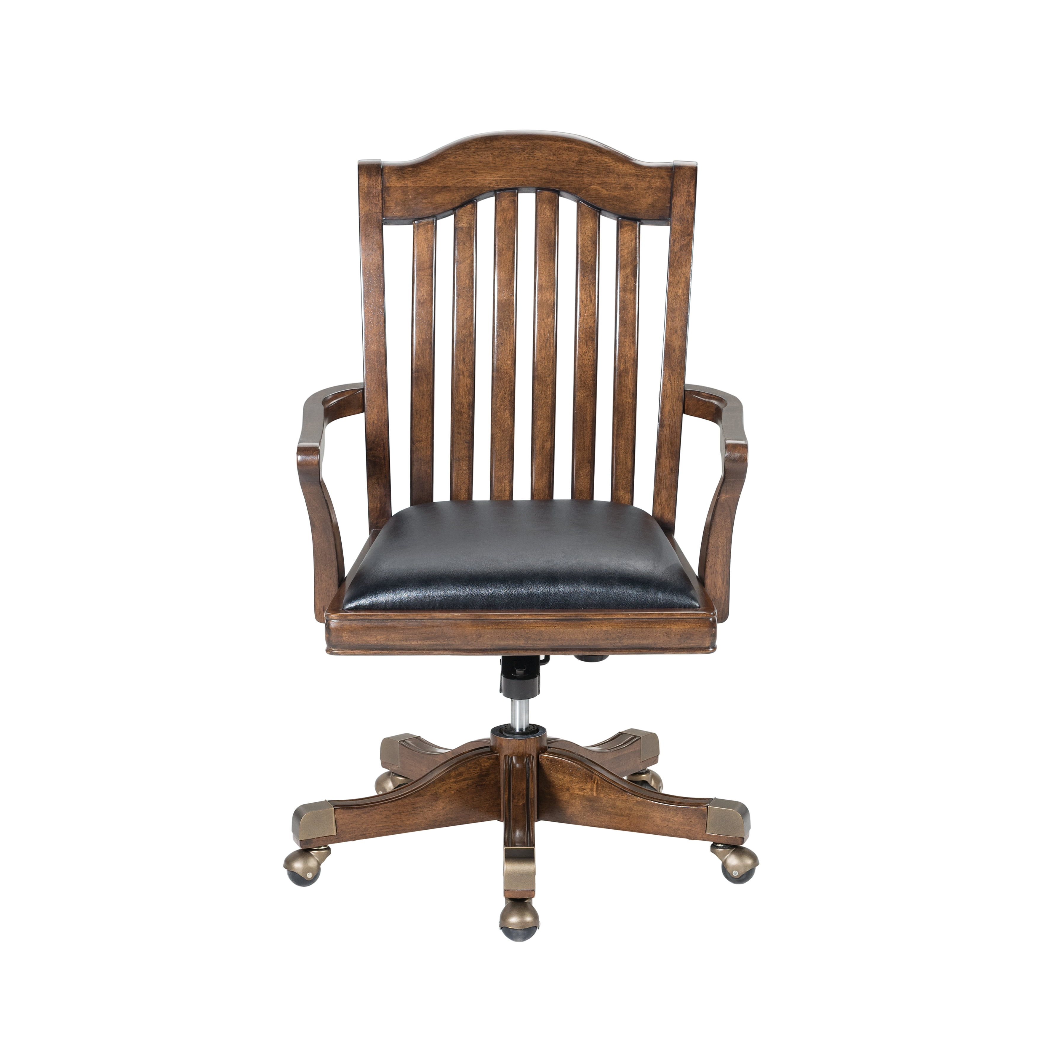 Ian Banker s Desk Chair Bonded Leather Seat Walmart