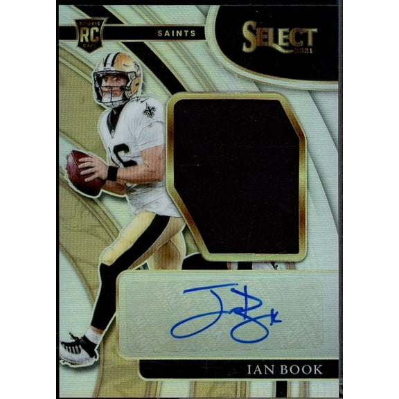 Ian Book Rookie Card 2021 Select Jumbo Rookie Signature Swatches Prizm #19