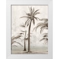 thumbnail image 1 of Ian C 12x14 White Modern Wood Framed Museum Art Print Titled - Vintage Palm Trees II, 1 of 4