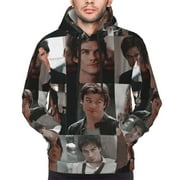 Ian Somerhalder Vampire Diaries Sweatshirt For Mens Fashion Hoodies Pullover Athletic Daily Hoody Hooded Gift